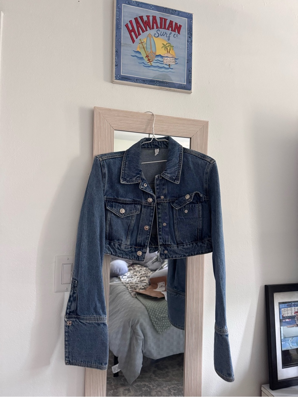 Zara Cropped Denim Jacket - Picture 3 of 8